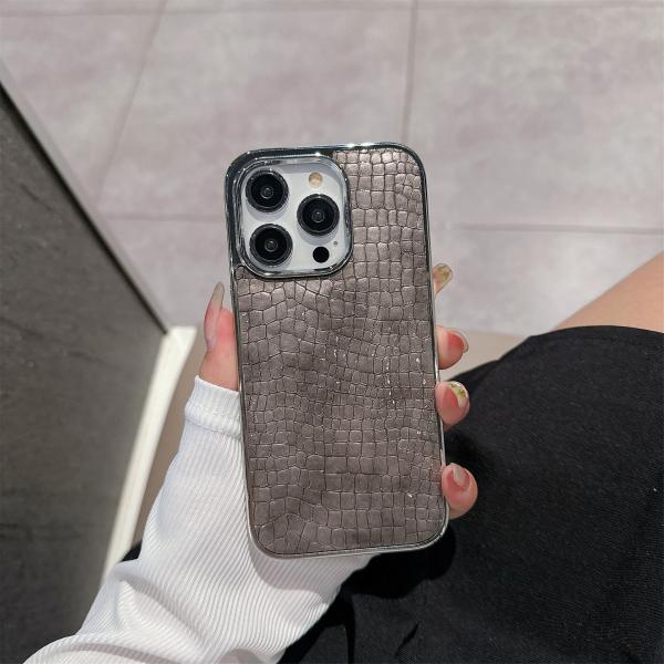 Crocodile Pattern Shell Leather Anti-Fall Protective Cover for Iphone 11-17 Series