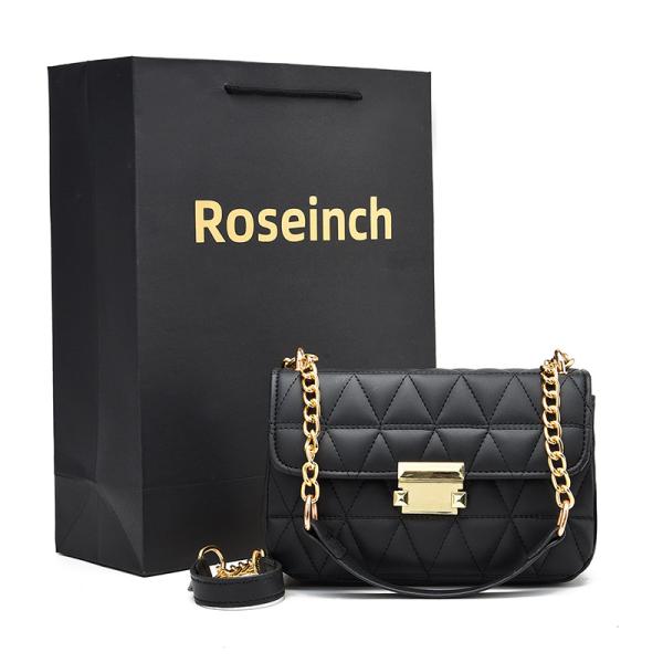 Embroidered Chain Texture Small Crossbody Bag