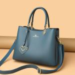 Soft Leather Three-Layer Large Messenger Bag