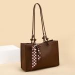 Retro Litchi Pattern Large Shoulder Tote Bag