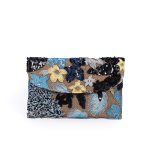 High-End Pink Embroidered Sequin Bamboo Handbag