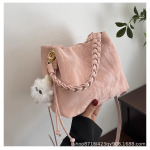High-End Pink Niche Bucket Crossbody Bag