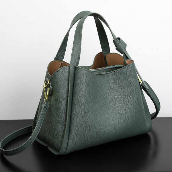 Soft Leather Elegant Vegetable Basket Shoulder Bag