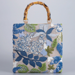 High-End Pink Embroidered Sequin Bamboo Handbag