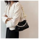 Pearl Pleated Cloud Underarm Shoulder Bag