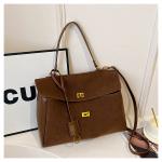 Nubuck Leather Large-Capacity Tote Shoulder Bag