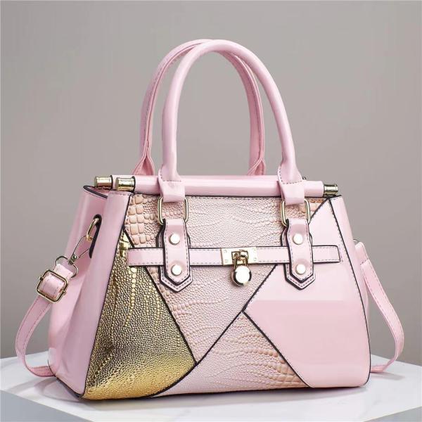 Color Contrast Large-Capacity Crossbody Handbag