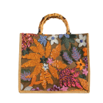 High-End Embroidered Sequin Mesh Bamboo Tote Bag