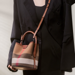 High-End Plaid Canvas Mini Bucket Bag