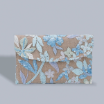 High-End Pink Embroidered Sequin Bamboo Handbag