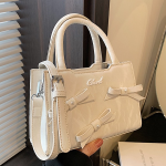 Spring Bow Small Square Crossbody Bag