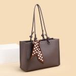 Retro Litchi Pattern Large Shoulder Tote Bag