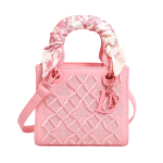 High-End Embroidered Princess Diana Silk Scarf Large Handbag