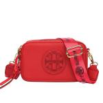 TB Litchi Pattern Double Zipper Small Crossbody Bag