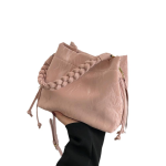 High-End Pink Niche Bucket Crossbody Bag