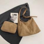 Autumn Winter Suede Large-Capacity Bucket Tote Bag