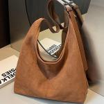 Autumn Winter Suede Large-Capacity Bucket Tote Bag