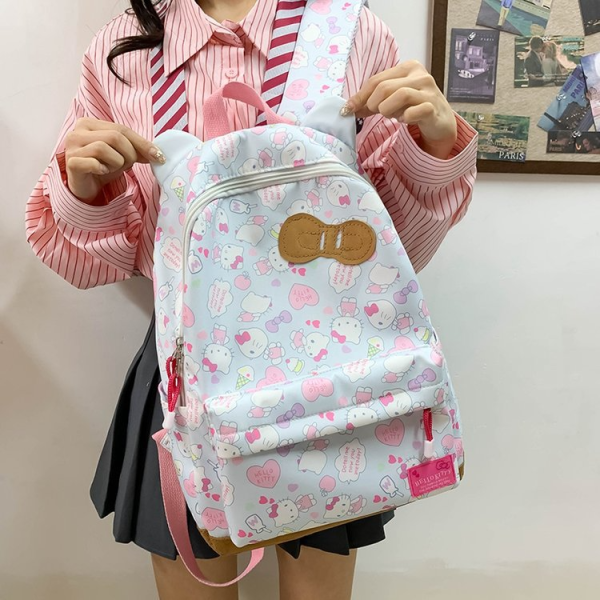 Cute Hello Kitty Large-Capacity Student Backpack