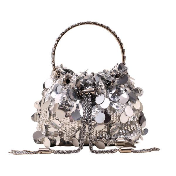 Trendy Tassel Sequin Hot Girl Bucket Bag