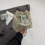 Chinese Style Pearl Cheongsam Bucket Bag