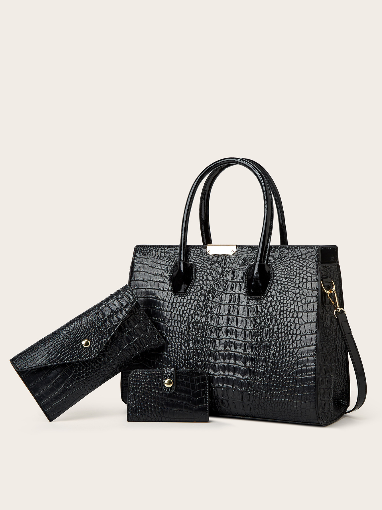 Crocodile Pattern Large-Capacity Fashion Tote Bag