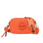 TB Litchi Pattern Double Zipper Small Crossbody Bag