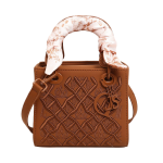 High-End Embroidered Princess Diana Silk Scarf Large Handbag