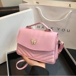 Sweet Solid Color Small Square Crossbody Bag