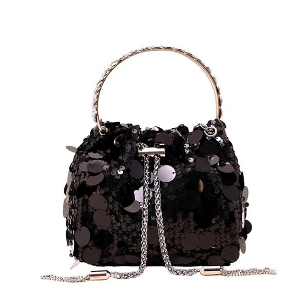 Trendy Tassel Sequin Hot Girl Bucket Bag