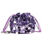 Chinese Style Embroidered Sequin Mesh Drawstring Bag