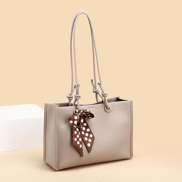 Retro Litchi Pattern Large Shoulder Tote Bag