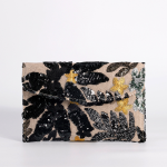 High-End Pink Embroidered Sequin Bamboo Handbag