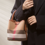 High-End Plaid Canvas Mini Bucket Bag