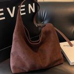 Autumn Winter Suede Large-Capacity Bucket Tote Bag