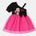 PatPat Barbie Toddler Kid Girl Dress-Black-2years