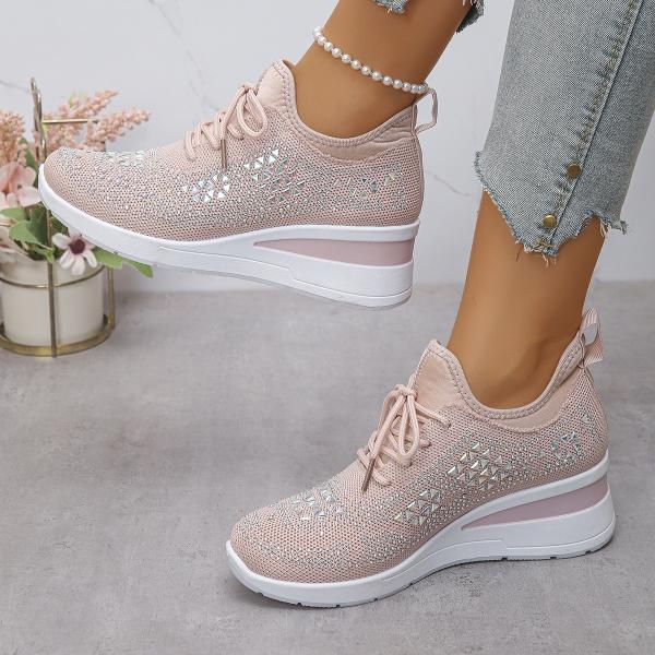 Rhinestone Leisure Sneakers - Stylish, Comfortable & All-Season