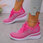 Rhinestone Leisure Sneakers - Stylish, Comfortable & All-Season