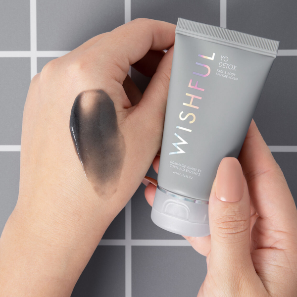 Huda Beauty Yo Detox Charcoal Face & Body Enzyme Scrub- 40ml