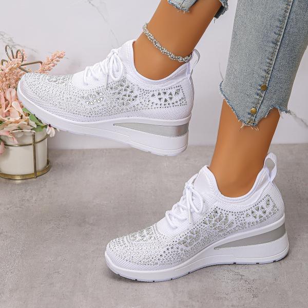 Rhinestone Leisure Sneakers - Stylish, Comfortable & All-Season